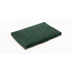 Pohodlná matrace prošívaný velur zelená materiál/ spodek hnědá eko kůže 12 velikostí